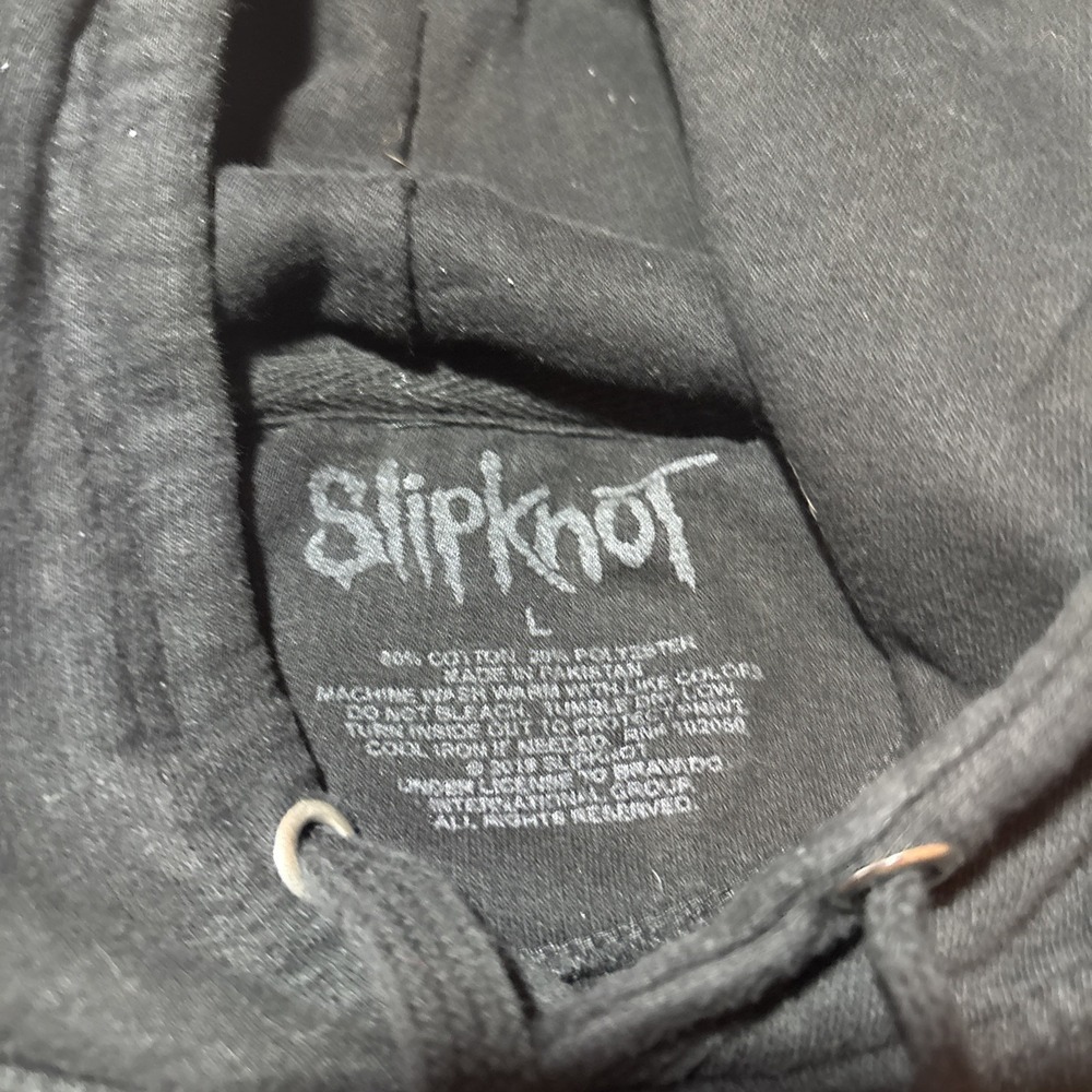 Slipknot Band Hoodie Black Size Large Graphic Print Long Sleeve Pullover - Picture 3 of 6